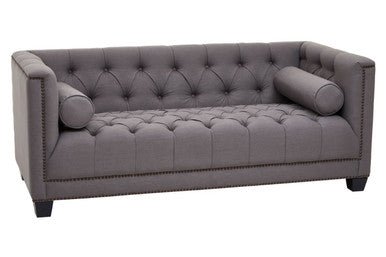 Surina 2 Seat Grey Fabric Sofa - Bargainia.com - 