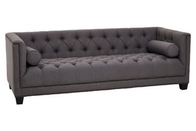 Surina 3 Seat Grey Fabric Sofa - Bargainia.com - 