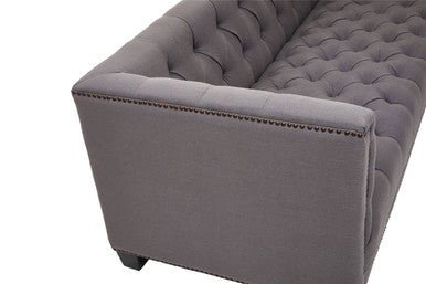 Surina 3 Seat Grey Fabric Sofa - Bargainia.com - 
