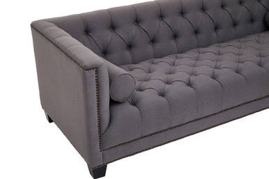 Surina 3 Seat Grey Fabric Sofa - Bargainia.com - 