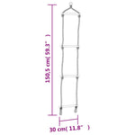 Swing Seat with Rope Ladder and Climbing Stones Blue PE - Bargainia.com - 