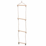 Swing Seat with Rope Ladder and Climbing Stones Blue PE - Bargainia.com - 