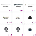 Swing Seat with Rope Ladder and Climbing Stones Blue PE - Bargainia.com - 