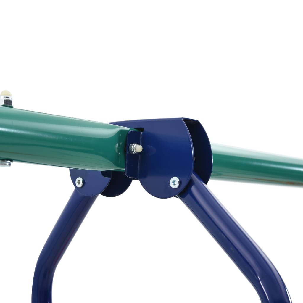 Swing Set with Gymnastic Rings and 4 Seats Steel - Bargainia.com - 