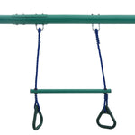 Swing Set with Gymnastic Rings and 4 Seats Steel - Bargainia.com - 