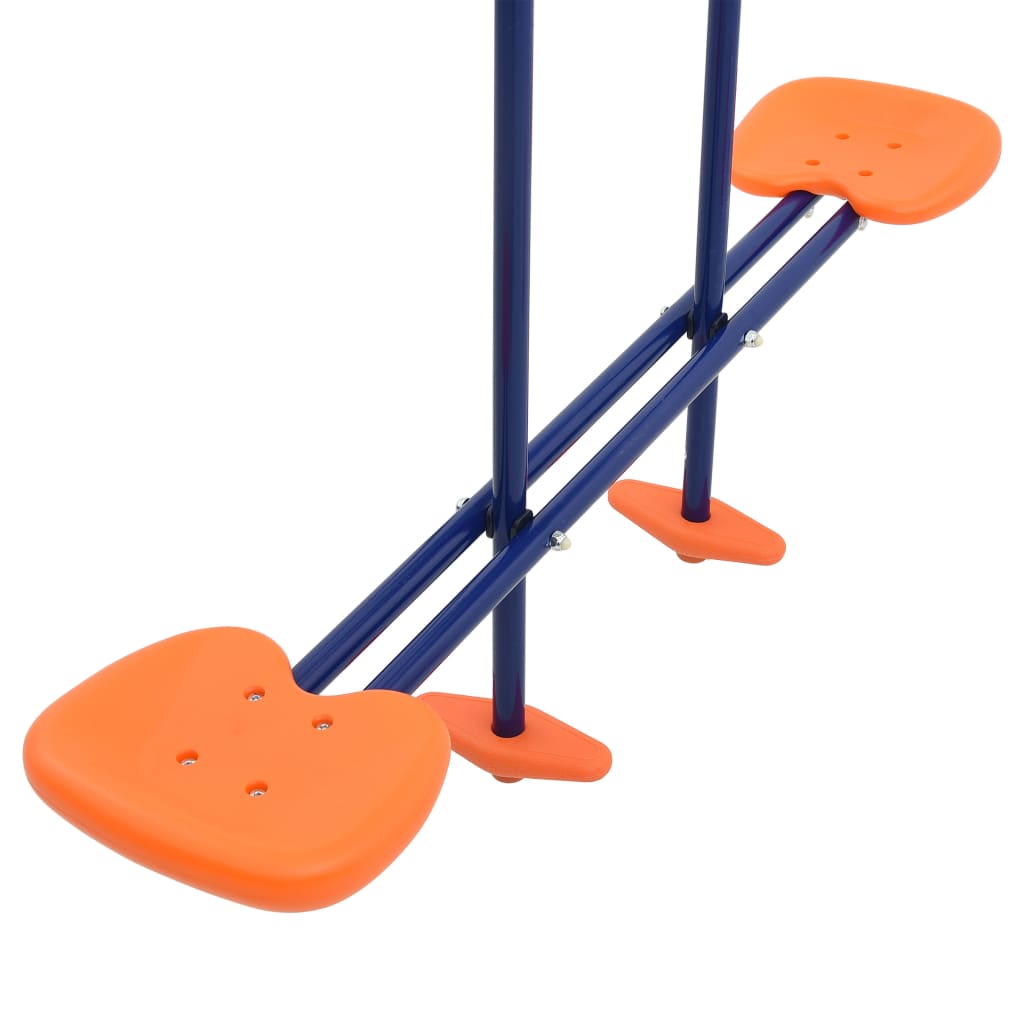 Swing Set with Gymnastic Rings and 4 Seats Steel - Bargainia.com - 