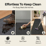 Sydney Charcoal Grey Hallway Runner, Non-Slip Rubber Backed Stair Runner and Kitchen Mat, Washable, 66cm Wide