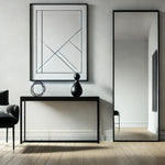Takara - Full Length Black Metal Rectangle Mirror - 160cm x 60cm - Bargainia.com - 