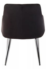 Tamzin Black Velvet Splayed Dining Chair - Bargainia.com - 5018705462622