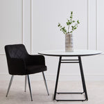 Tamzin Black Velvet Splayed Dining Chair - Bargainia.com - 5018705462622