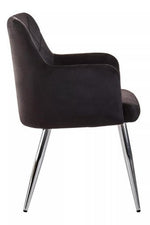 Tamzin Black Velvet Splayed Dining Chair - Bargainia.com - 5018705462622
