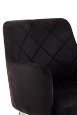 Tamzin Black Velvet Splayed Dining Chair - Bargainia.com - 5018705462622