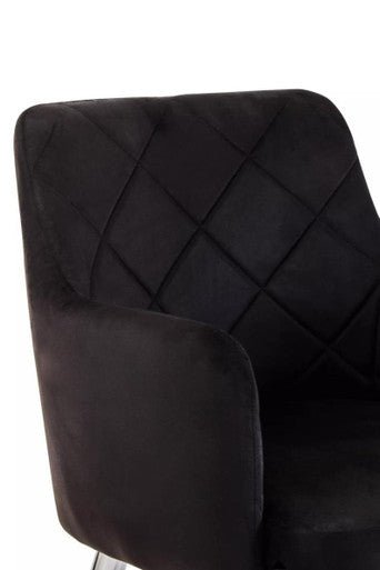 Tamzin Black Velvet Splayed Dining Chair - Bargainia.com - 5018705462622
