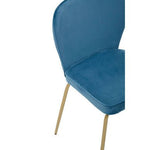 Tamzin Blue Velvet Tapered Back Dining Chair - Bargainia.com - 5018705461977