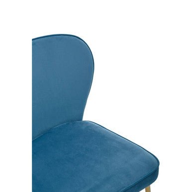 Tamzin Blue Velvet Tapered Back Dining Chair - Bargainia.com - 5018705461977