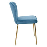 Tamzin Blue Velvet Tapered Back Dining Chair - Bargainia.com - 5018705461977