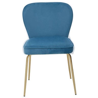 Tamzin Blue Velvet Tapered Back Dining Chair - Bargainia.com - 5018705461977