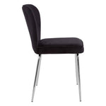 Tamzin Curved Black Chrome Finish Dining Chair - Bargainia.com - 5018705462028