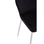 Tamzin Curved Black Chrome Finish Dining Chair - Bargainia.com - 5018705462028