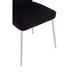 Tamzin Curved Black Chrome Finish Dining Chair - Bargainia.com - 5018705462028