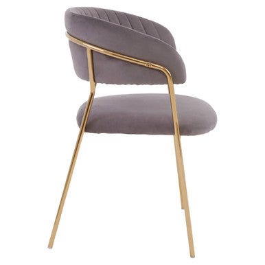 Tamzin Mink Channel Gold Finish Dining Chair - Bargainia.com - 5018705462042