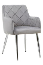Tamzin Mink Velvet Splayed Dining Chair - Bargainia.com - 5018705462608