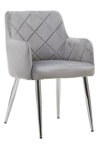Tamzin Mink Velvet Splayed Dining Chair - Bargainia.com - 5018705462608
