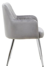 Tamzin Mink Velvet Splayed Dining Chair - Bargainia.com - 5018705462608