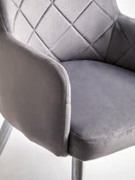 Tamzin Mink Velvet Splayed Dining Chair - Bargainia.com - 5018705462608