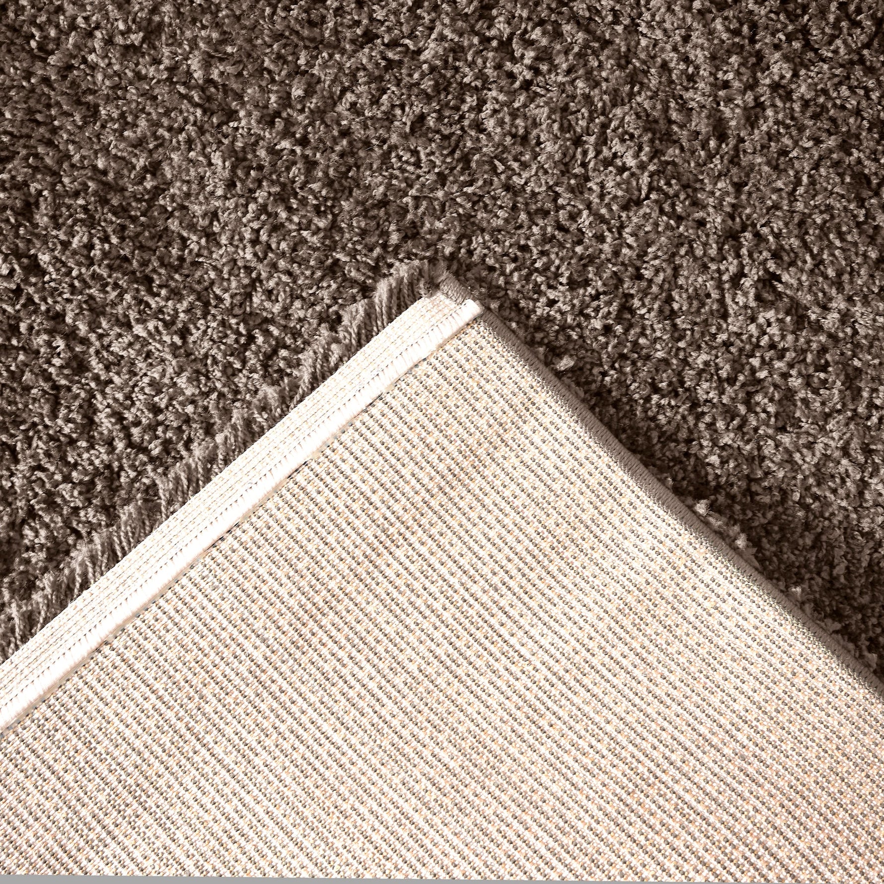 Taupe Thick Shaggy Rug - California - Bargainia.com - 