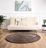 Taupe Thick Shaggy Rug - California - Bargainia.com - 