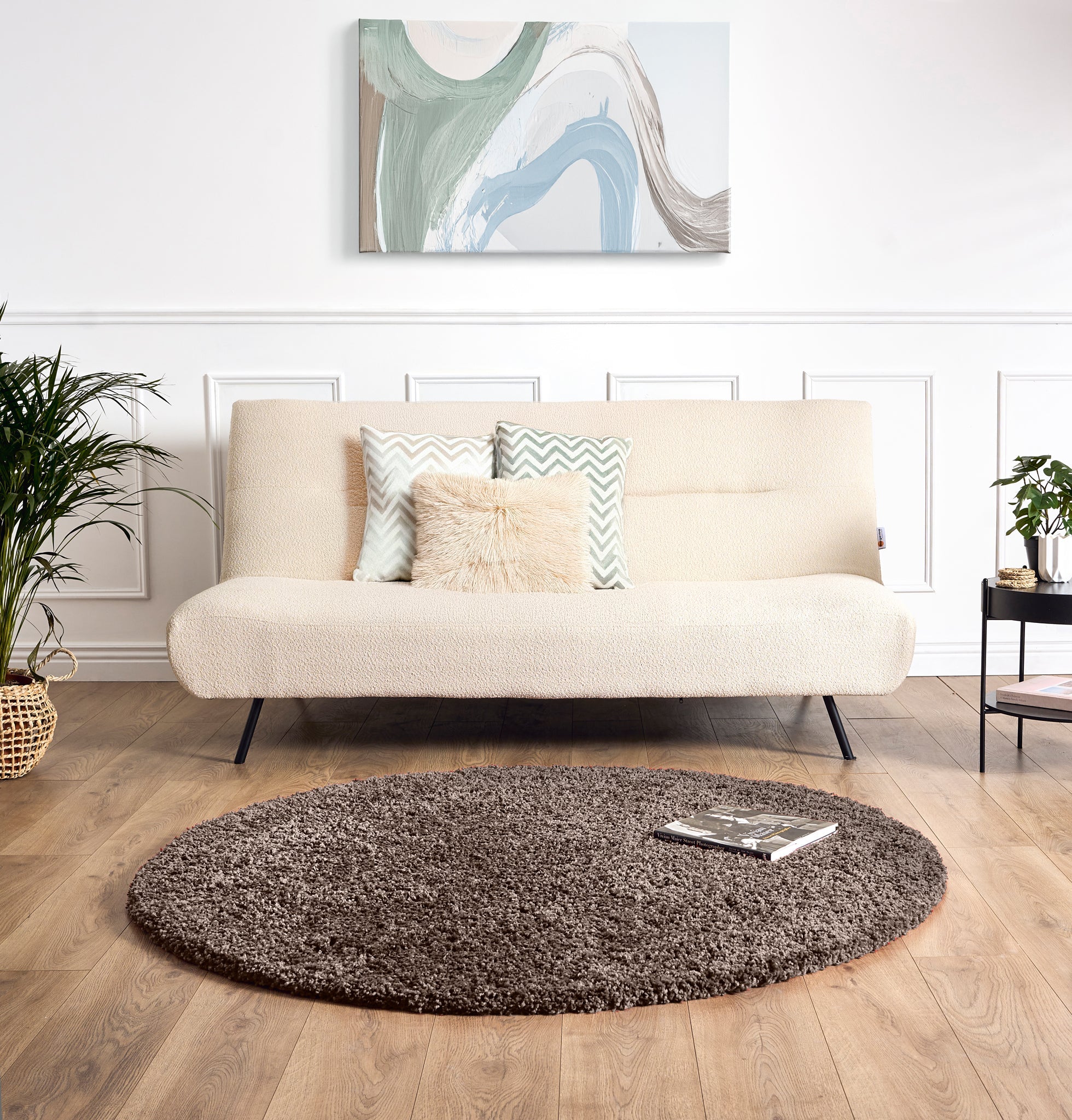 Taupe Thick Shaggy Rug - California Rugs Rug Masters