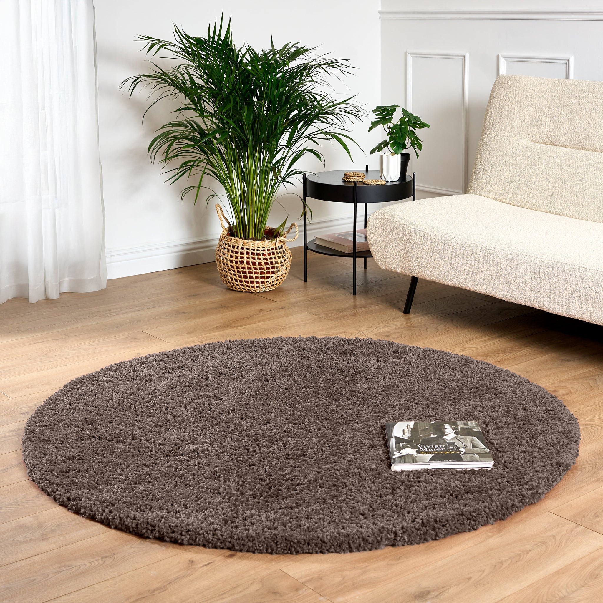 Taupe Thick Shaggy Rug - California Rugs Rug Masters