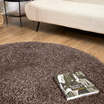 Taupe Thick Shaggy Rug - California - Bargainia.com - 