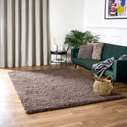 Taupe Thick Shaggy Rug - California Rugs Rug Masters
