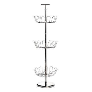 Tavia Revolving Silver Shoe Stand - Bargainia.com - 5018705528113