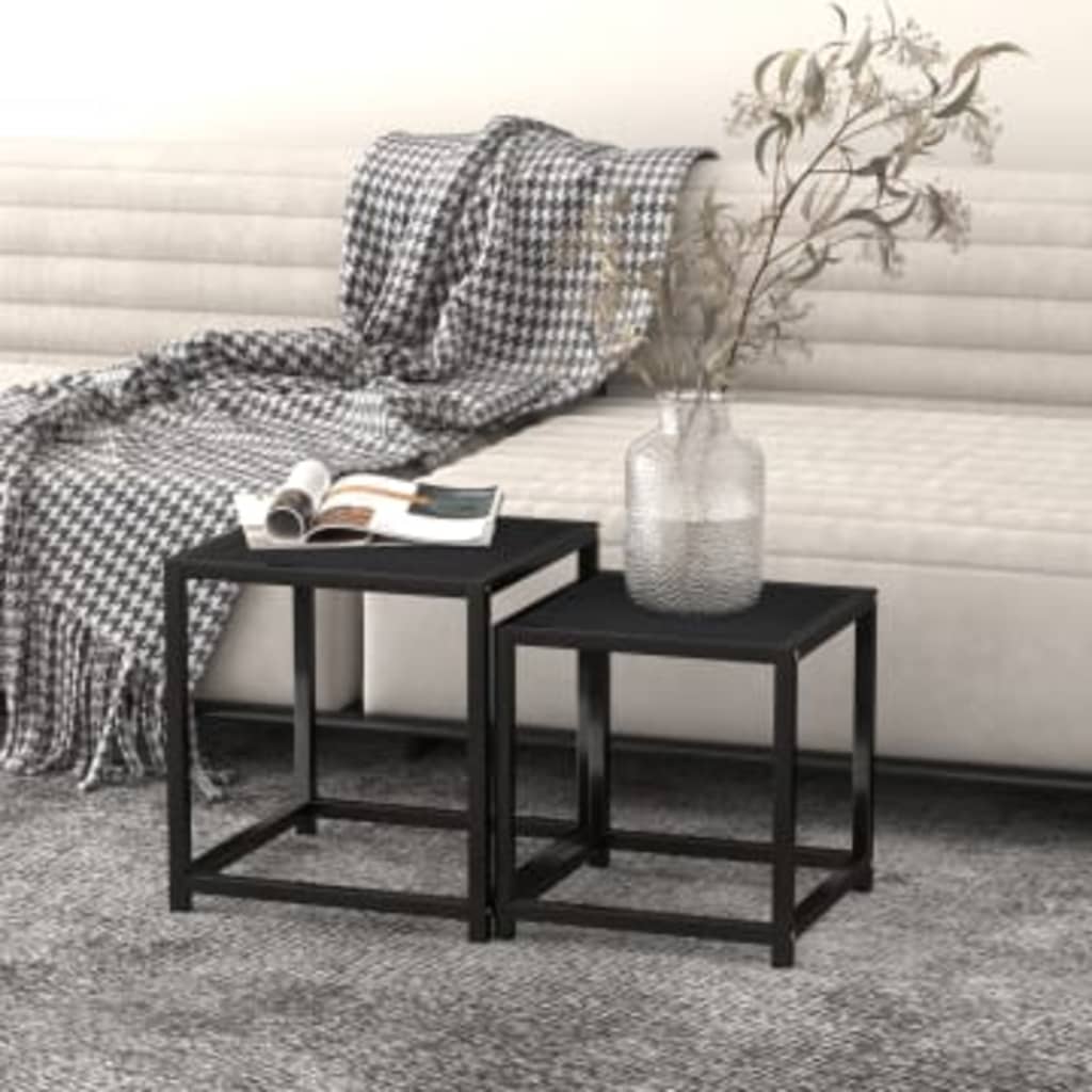 Tea Tables 2 pcs MDF Black - Bargainia.com - 8720286462553 - 331658