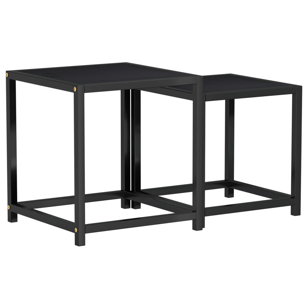 Tea Tables 2 pcs MDF Black - Bargainia.com - 