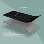 Teal Blue Thick Shaggy Rug - California - Bargainia.com - 