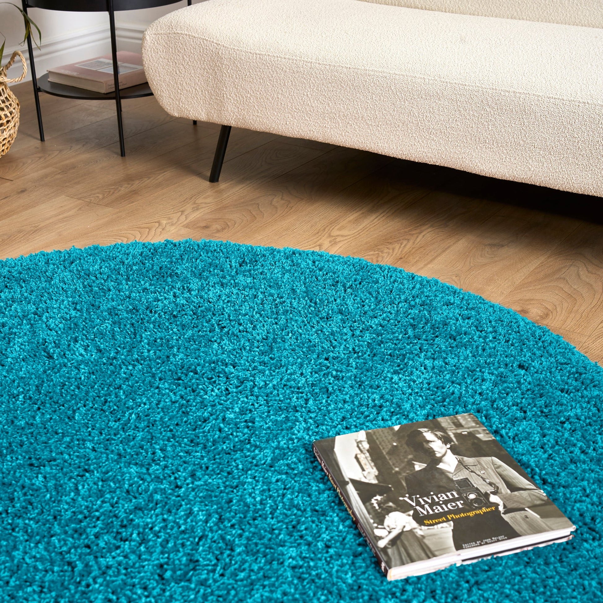 Teal Blue Thick Shaggy Rug - California Rugs Rug Masters