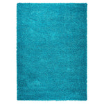Teal Blue Thick Shaggy Rug - California - Bargainia.com - 