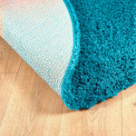 Teal Blue Thick Shaggy Rug - California - Bargainia.com - 