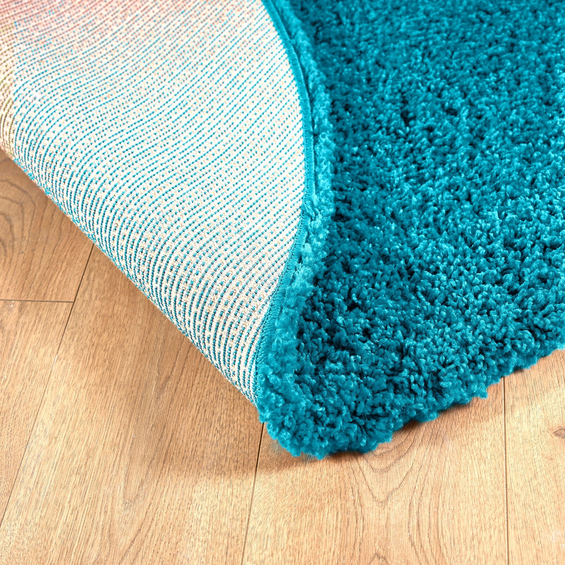 Teal Blue Thick Shaggy Rug - California Rugs Rug Masters