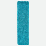 Teal Blue Thick Shaggy Rug - California - Bargainia.com - 