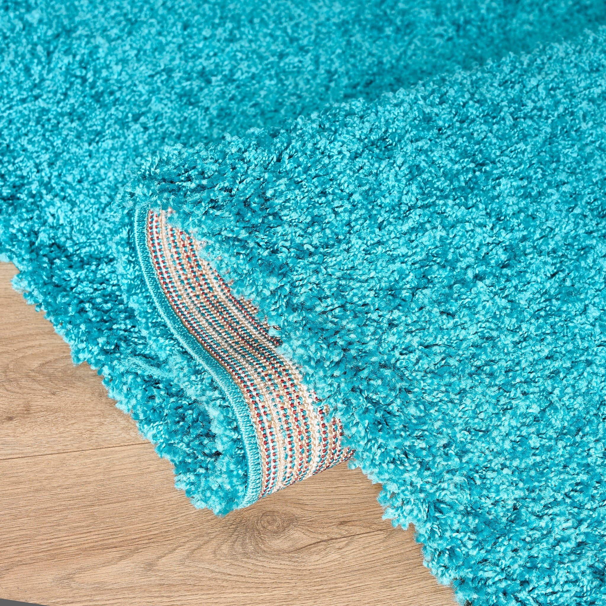 Teal Blue Thick Shaggy Rug - California Rugs Rug Masters