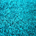 Teal Blue Thick Shaggy Rug - California - Bargainia.com - 