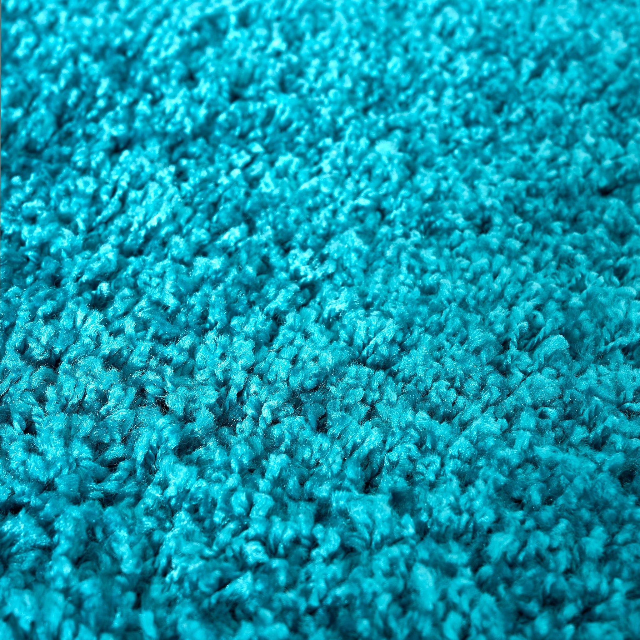 Teal Blue Thick Shaggy Rug - California Rugs Rug Masters