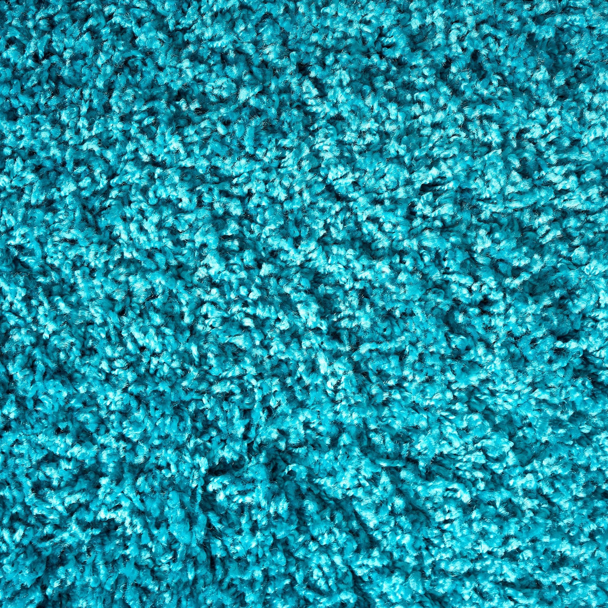 Teal Blue Thick Shaggy Rug - California Rugs Rug Masters