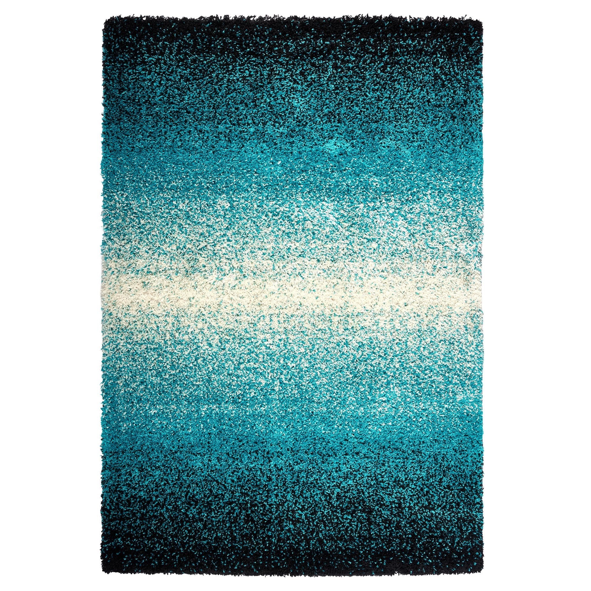 Teal Ombre Blend Shaggy Rug - California Rugs Rug Masters