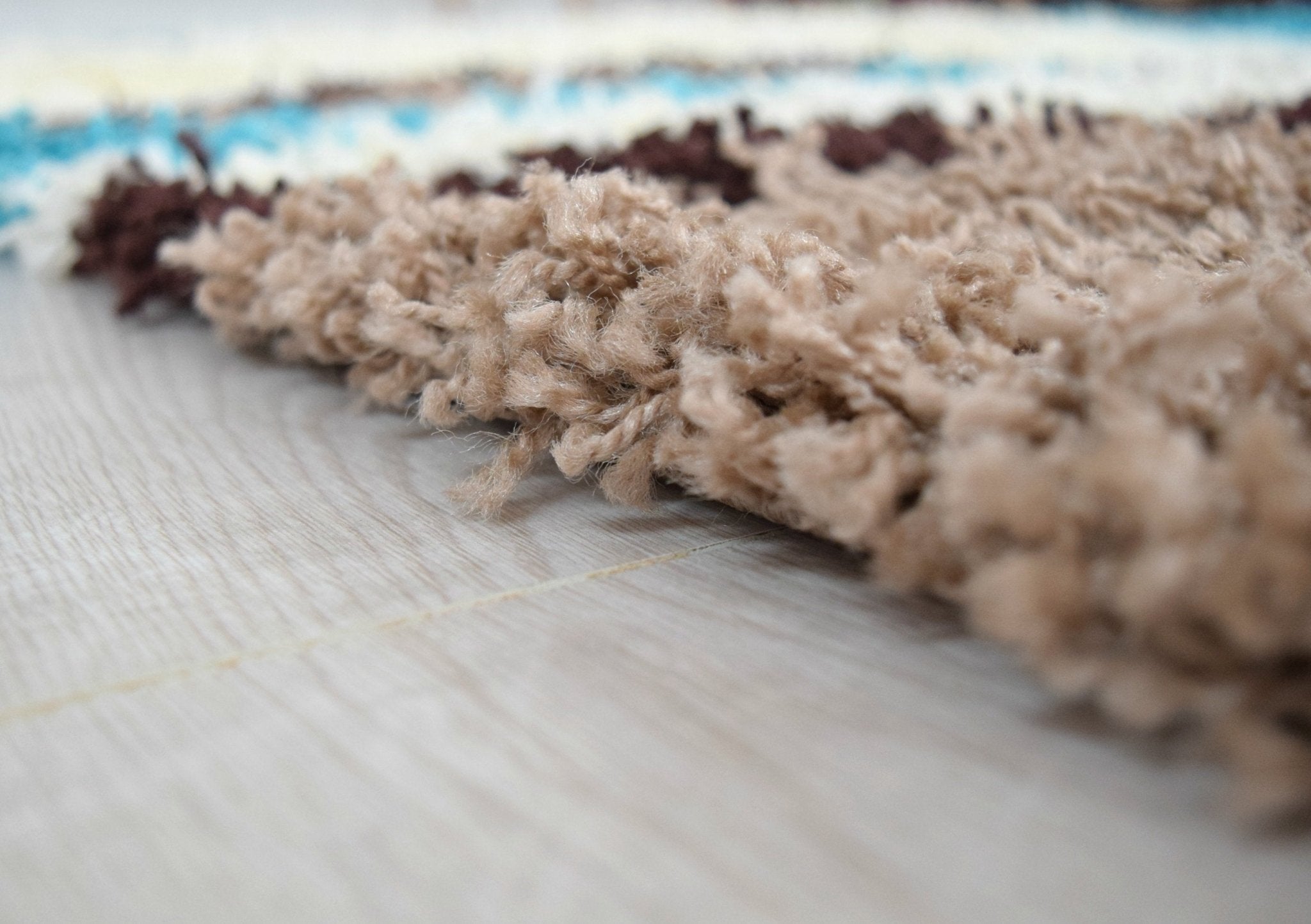 Teal Waves Shaggy Rug - California Rugs Rug Masters